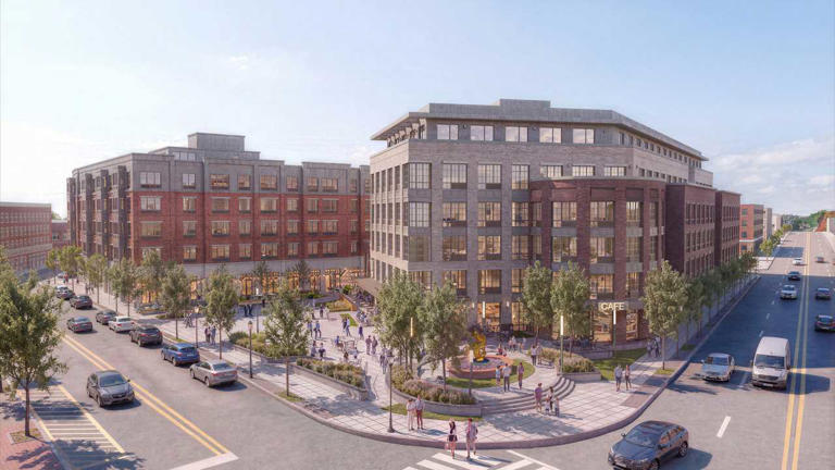 NJ town's downtown makeover includes 113 apartments, massive public plaza