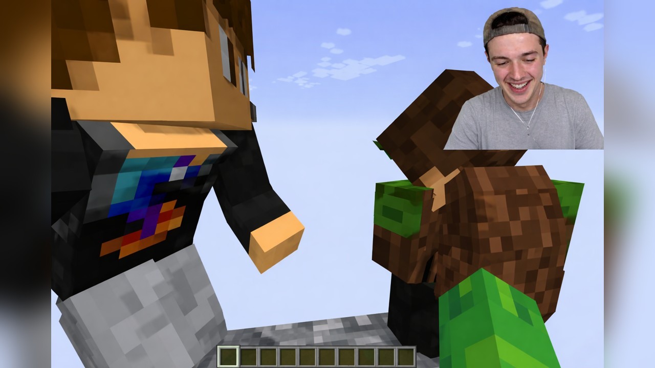 BeckBroJack mines one illegal Minecraft block
