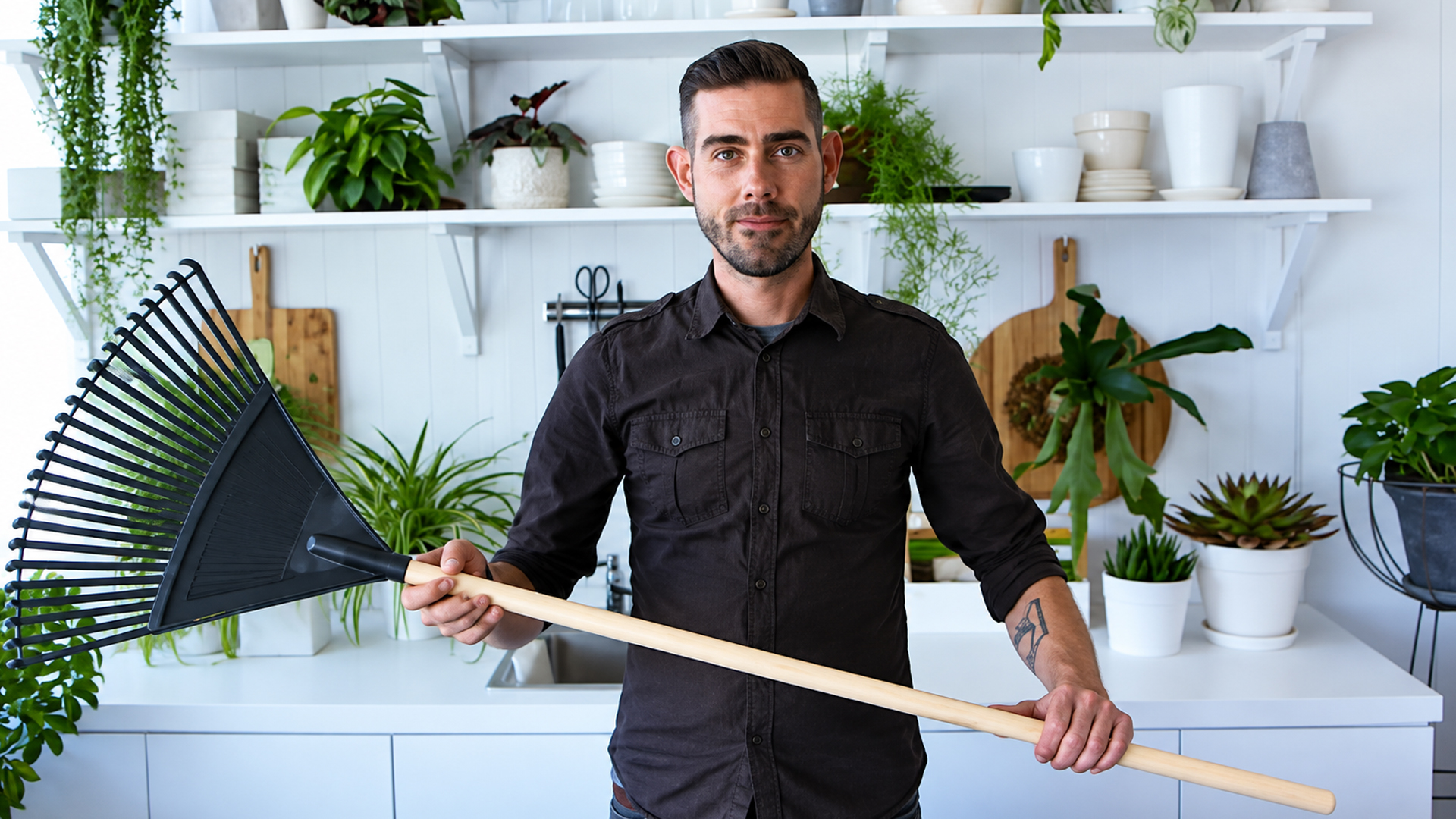 How to turn a garden rake into a handy planting ruler