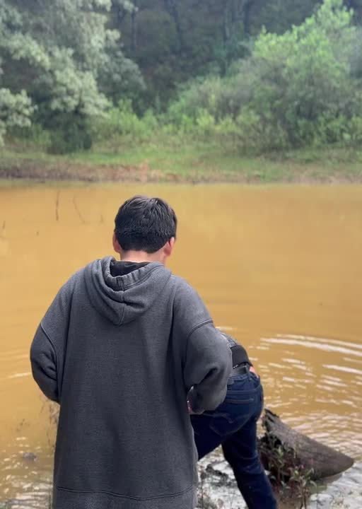 Man falls from tree branch into water