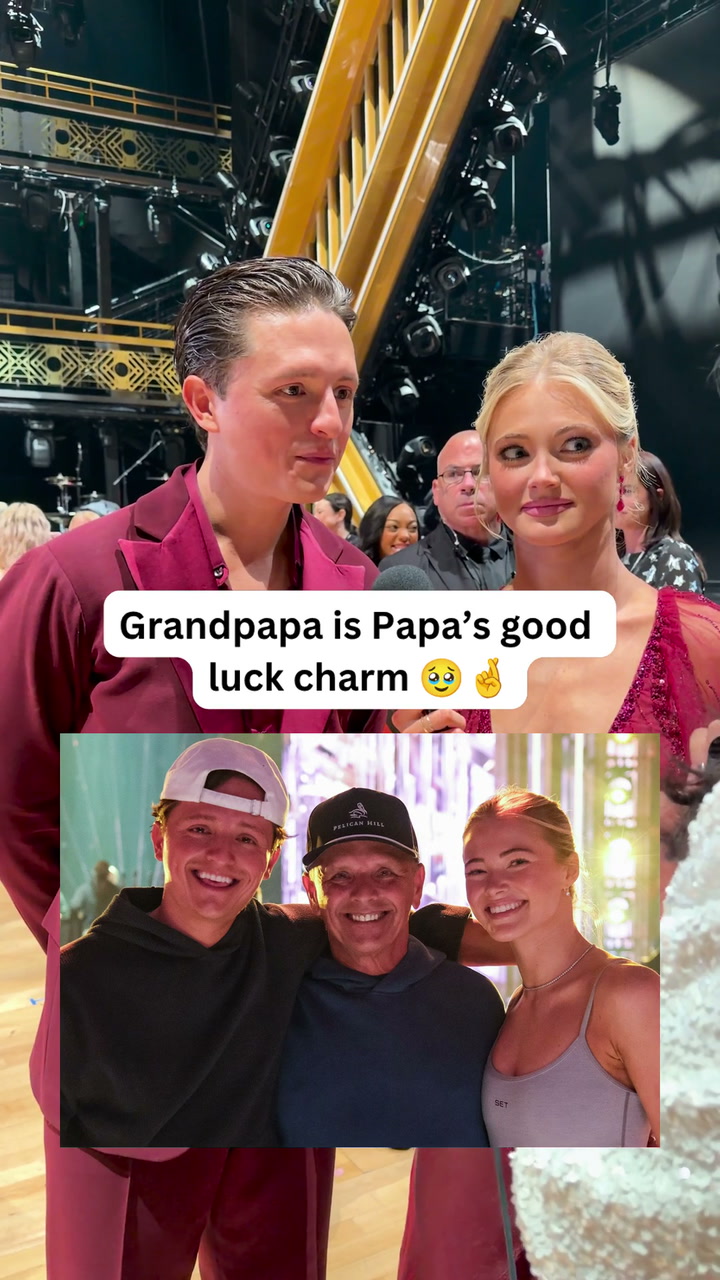 Connor Wood & Rylee Arnold got some good luck from Papa Wood on 'DWTS'