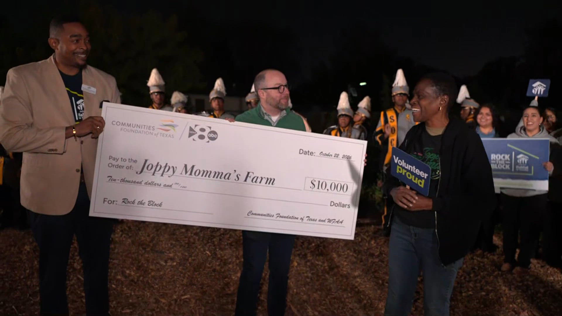 WFAA surprises Joppy Momma's Farm with $10,000 grant
