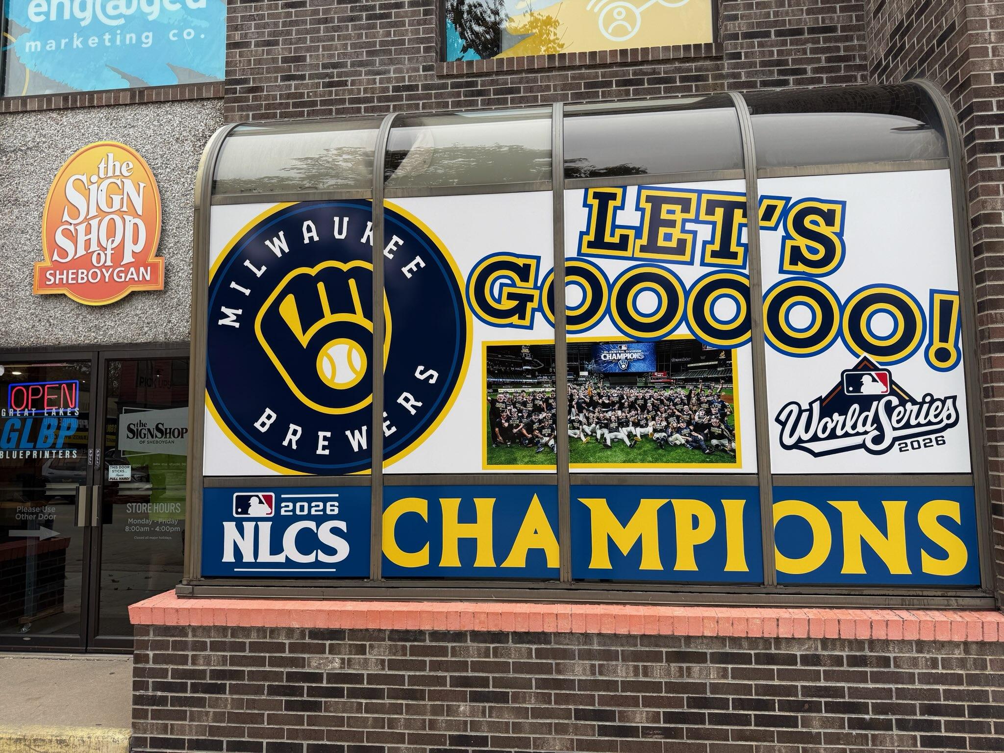 Sheboygan sign shop goes big for Brewers World Series run