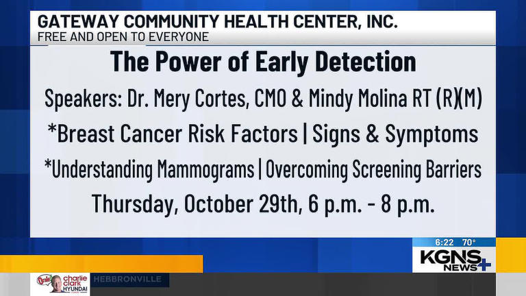 Gateway Community Health Center to host breast cancer awareness talk