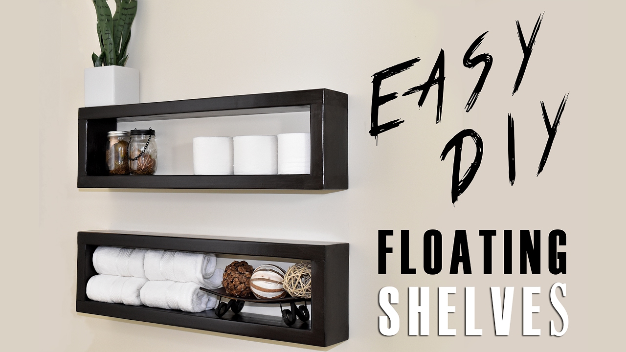 $7 DIY floating wood shelf – easy and affordable build