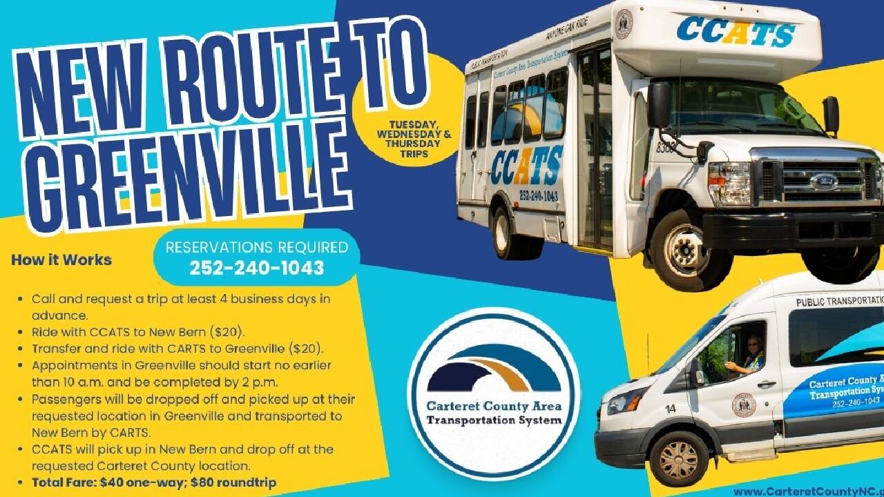 New bus pilot program takes riders between Carteret Co. and Greenville