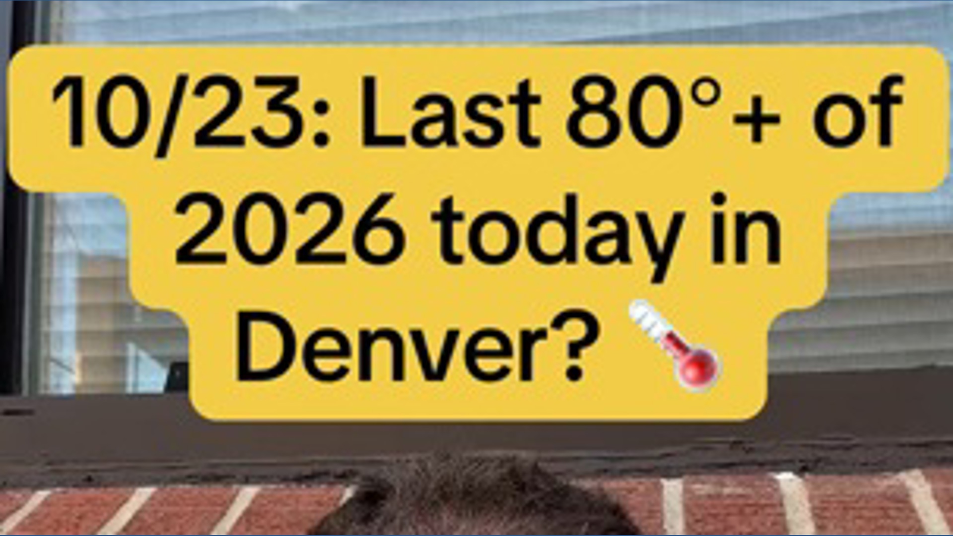 Last 80°+ of 2026 today in Denver?