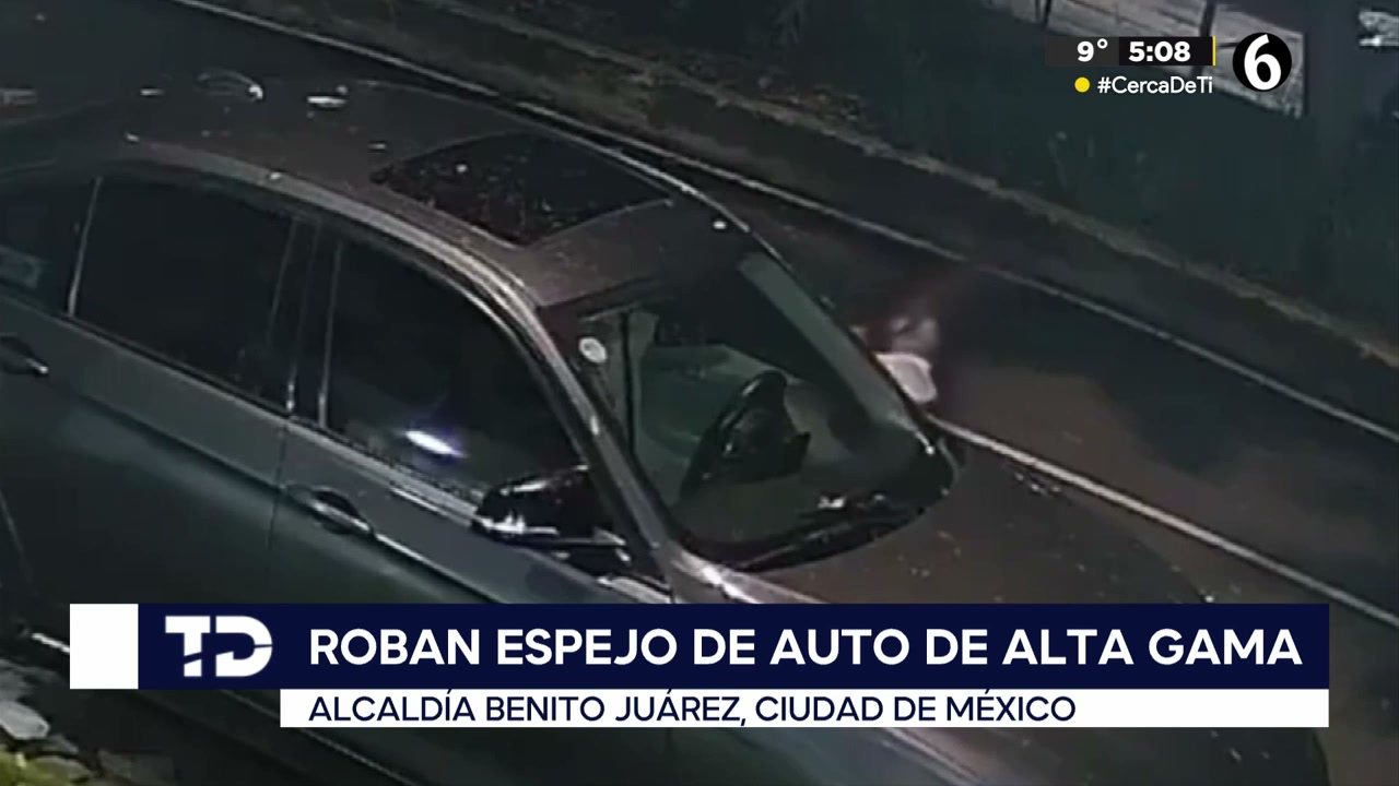 Captan a mujer robando espejo retrovisor de auto en la colonia Narvarte ...