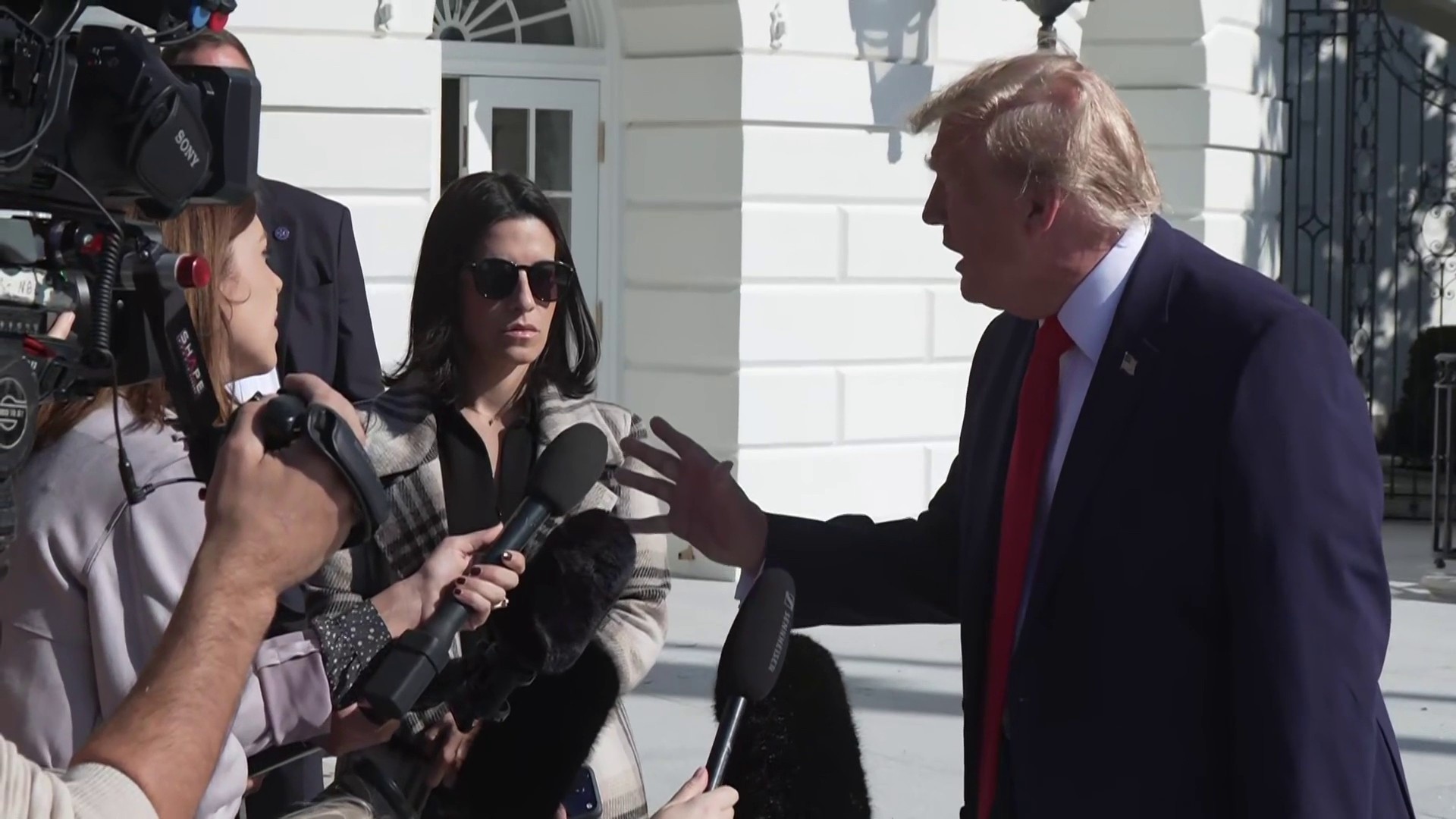 Trump to female reporter asking about Ramaswamy's controversial ad: 'Quiet'