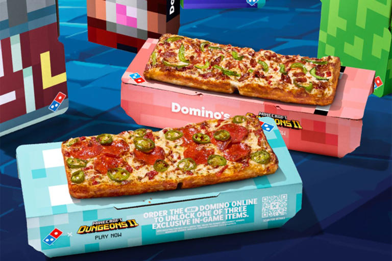 Domino’s is releasing 6 Minecraft-themed collectible pizza boxes for ...