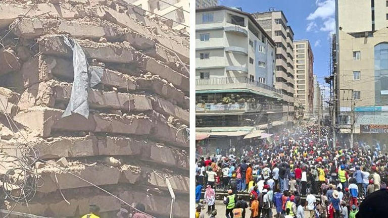 Several feared trapped as multi-storey building collapses in Nairobi