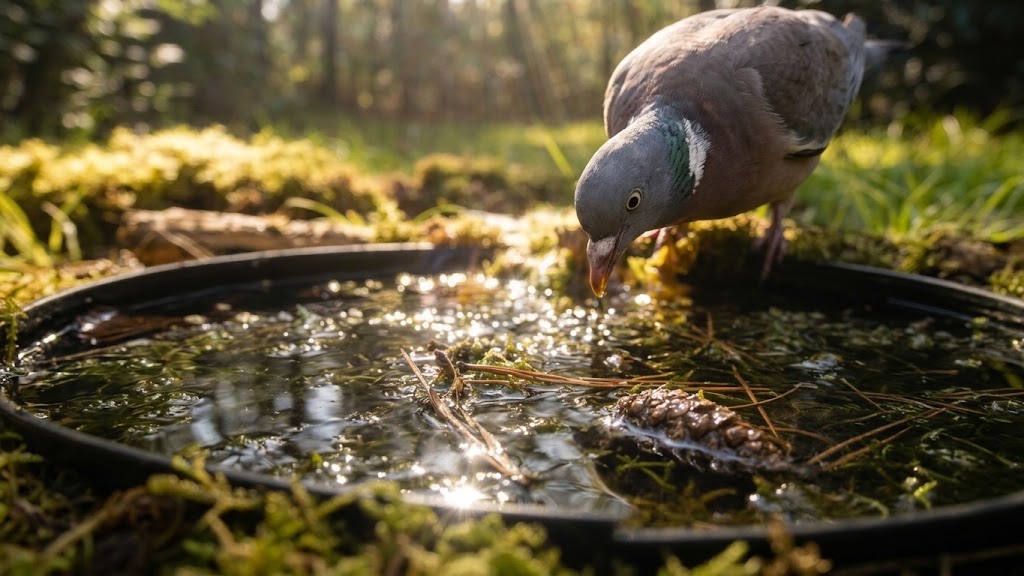 Unseen wildlife moments from a forest in summer