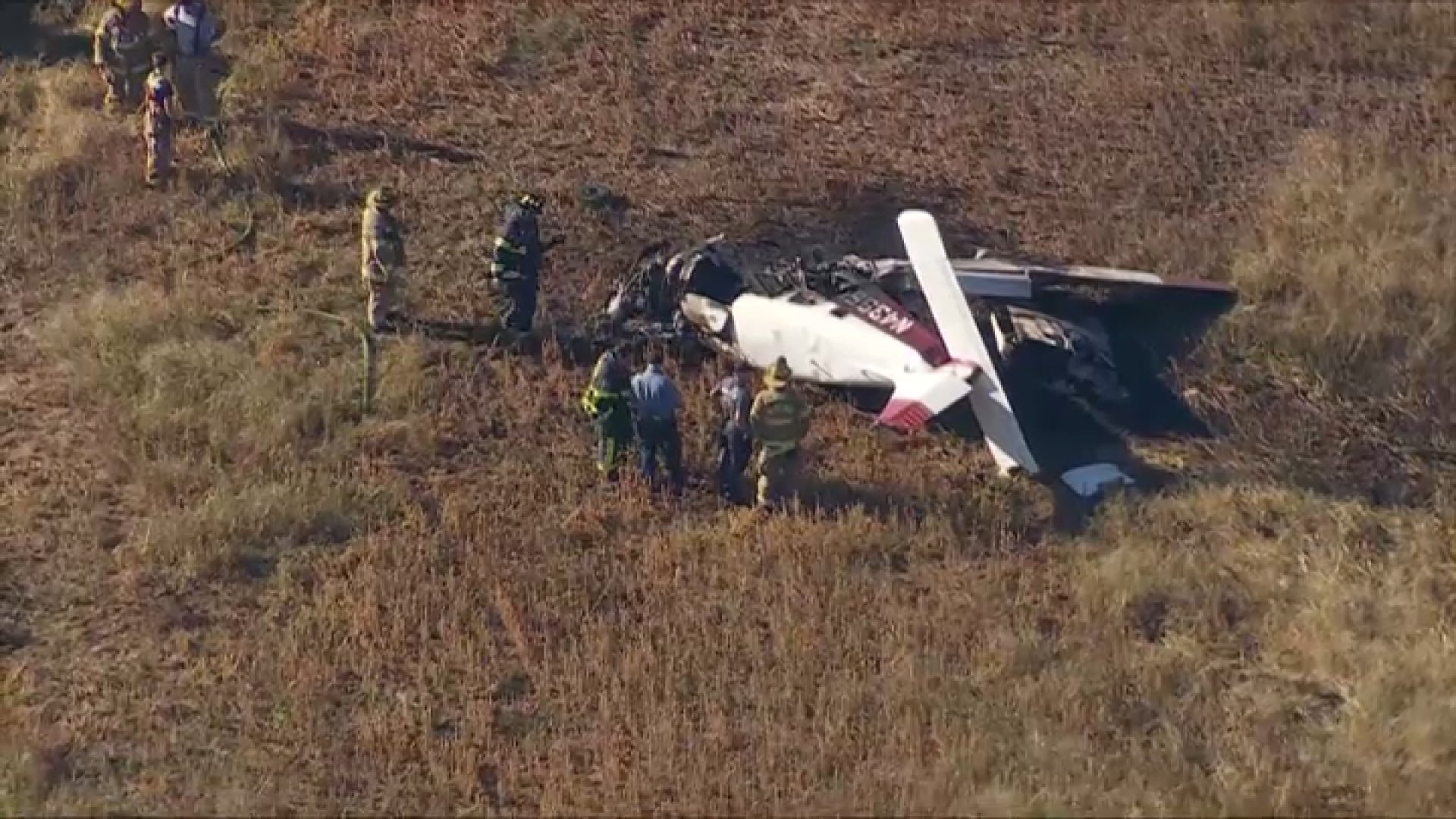 1 injured after fiery small plane crash in Burlington County