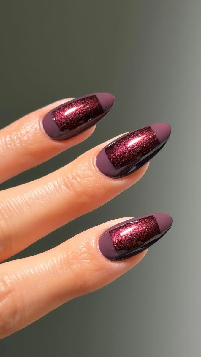 This juicy fall nail color is burgundy’s moodier cousin