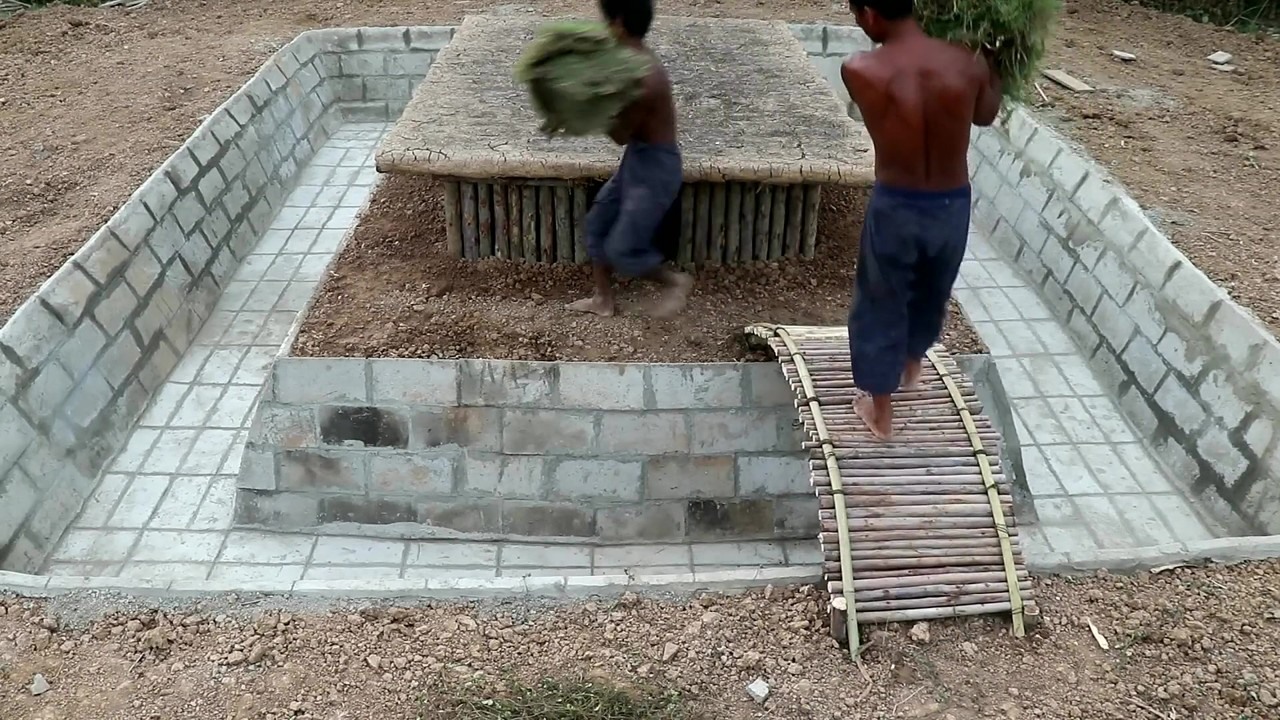 Underground home with a pool built by hand
