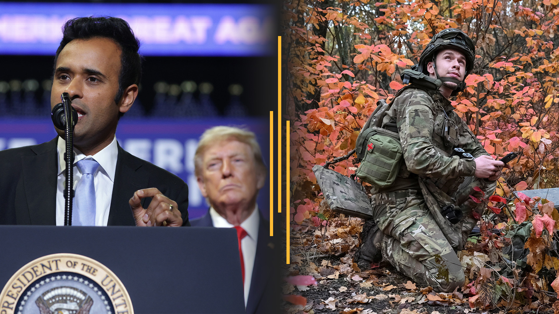 Trump backs Ramaswamy's attack ad; Ukraine's access to Starlink ...