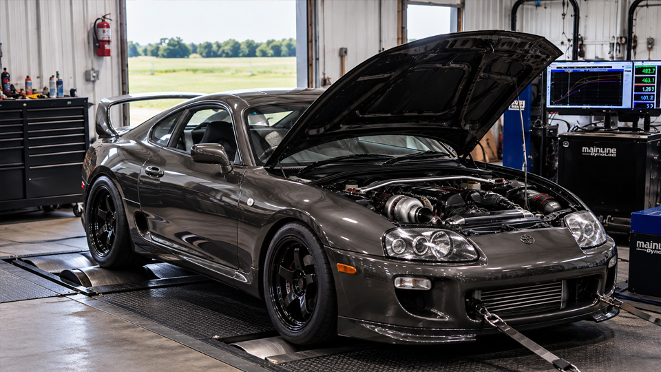 A wild Toyota Supra with an unexpected engine