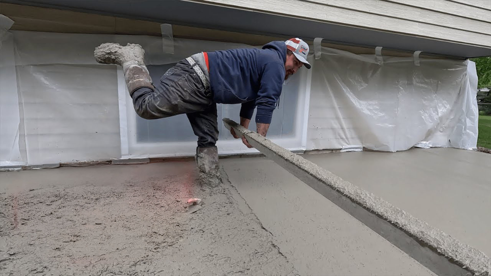 Working through mud to finish the job