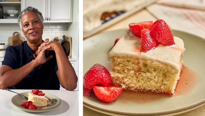 How to make snacking pound cake with brown butter icing