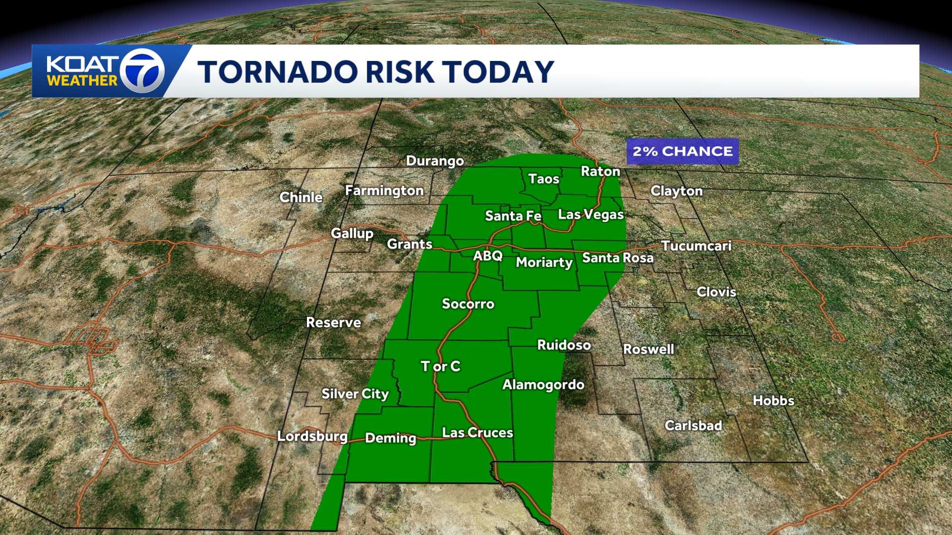 Tornadoes & large hail possible in Albuquerque with flooding in ...