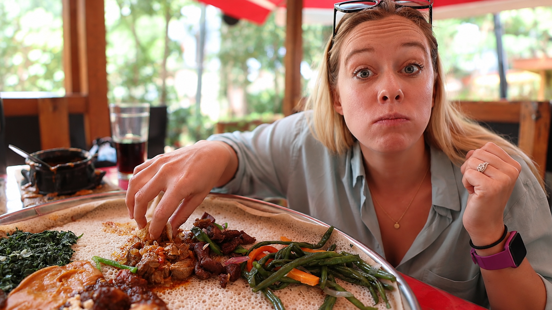 Canadians trying authentic Ethiopian food for the first time
