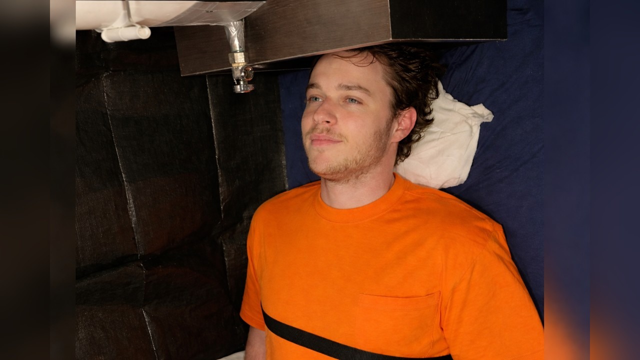 Sam takes a 12-hour cold water drip challenge