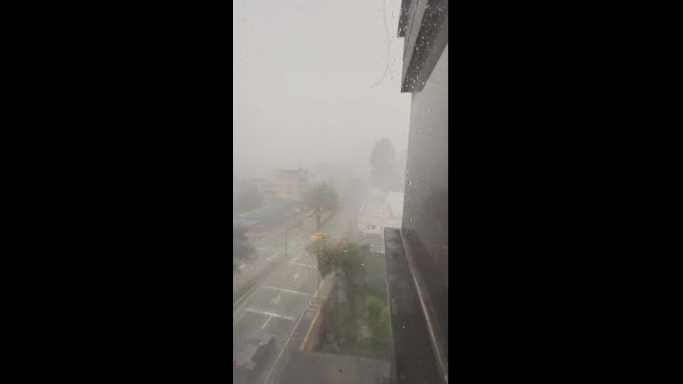 Heavy rains and hailstorm in Ecuador's Quito