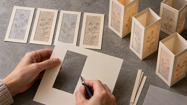 How to make vintage lanterns from old book pages
