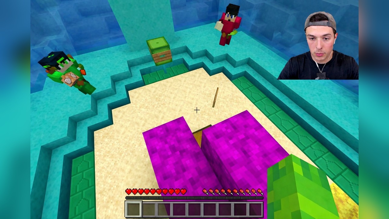 BeckBroJack escapes Nico and Happy's underwater Minecraft prison