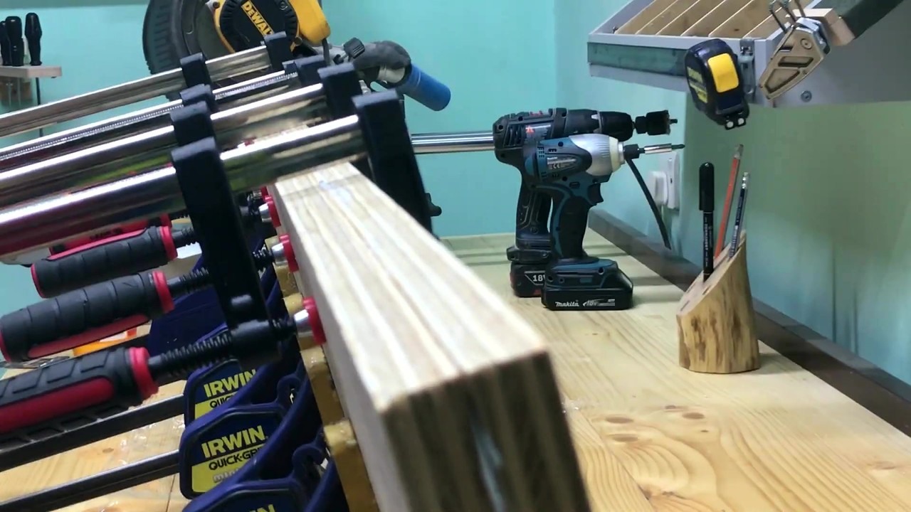 DIY clamp rack for workshop storage