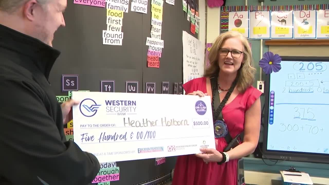 One class at a time honors teacher at Broadwater Elementary