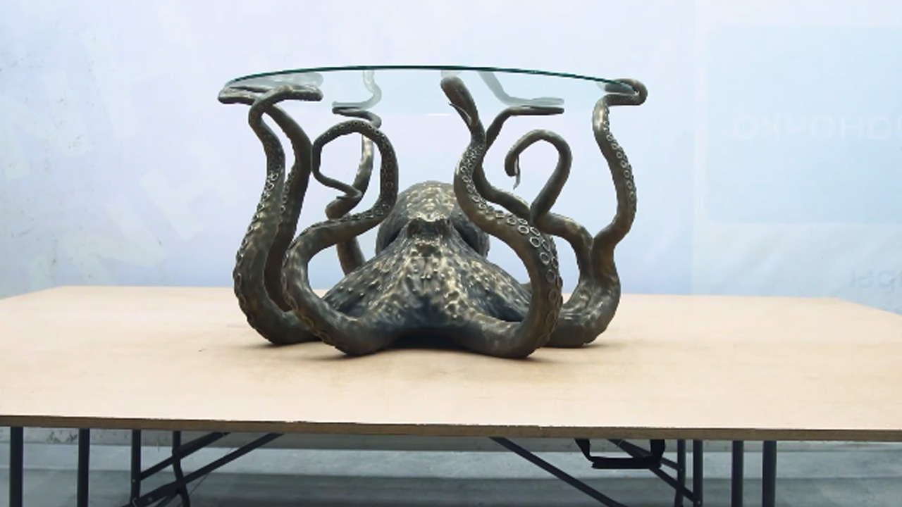 Transforming plastic filament parts into a high-end octopus table