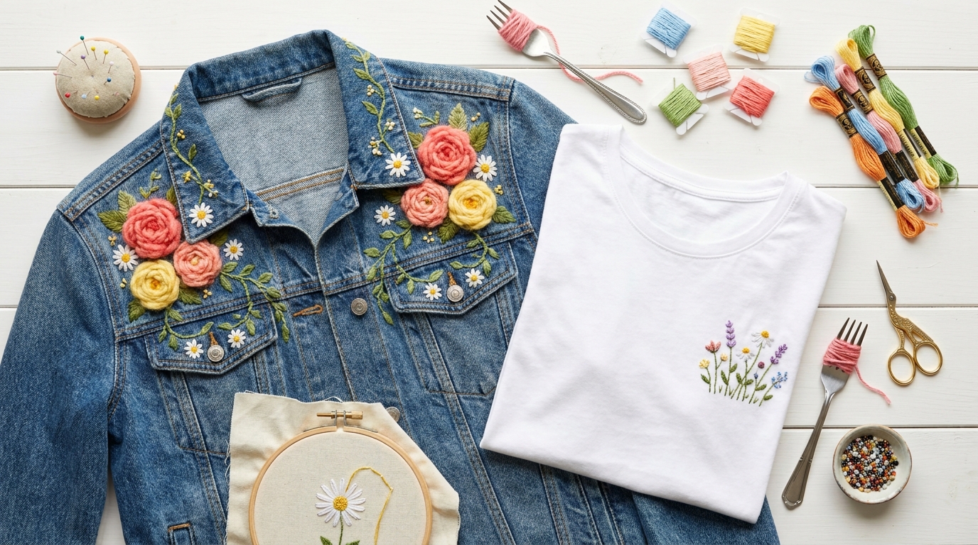 Hand embroidery tricks: 13 easy ideas that turn plain clothes into ...