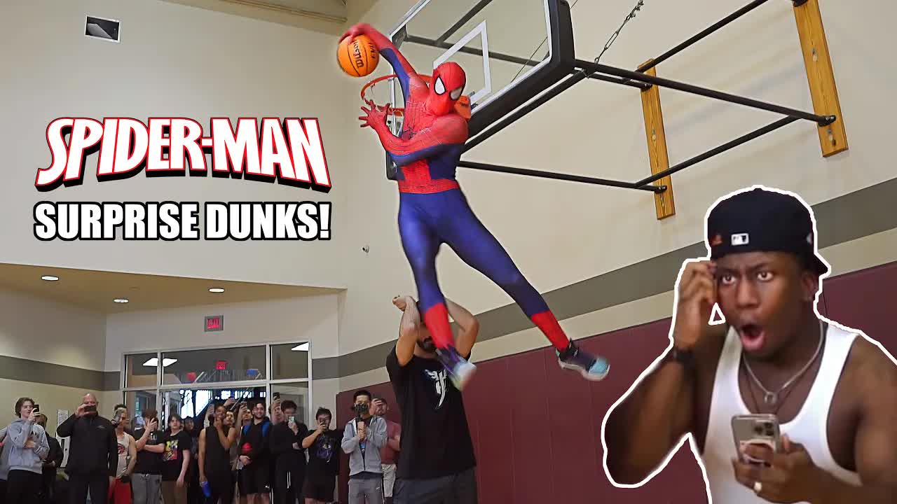 Spider-Man enters dunk contest!