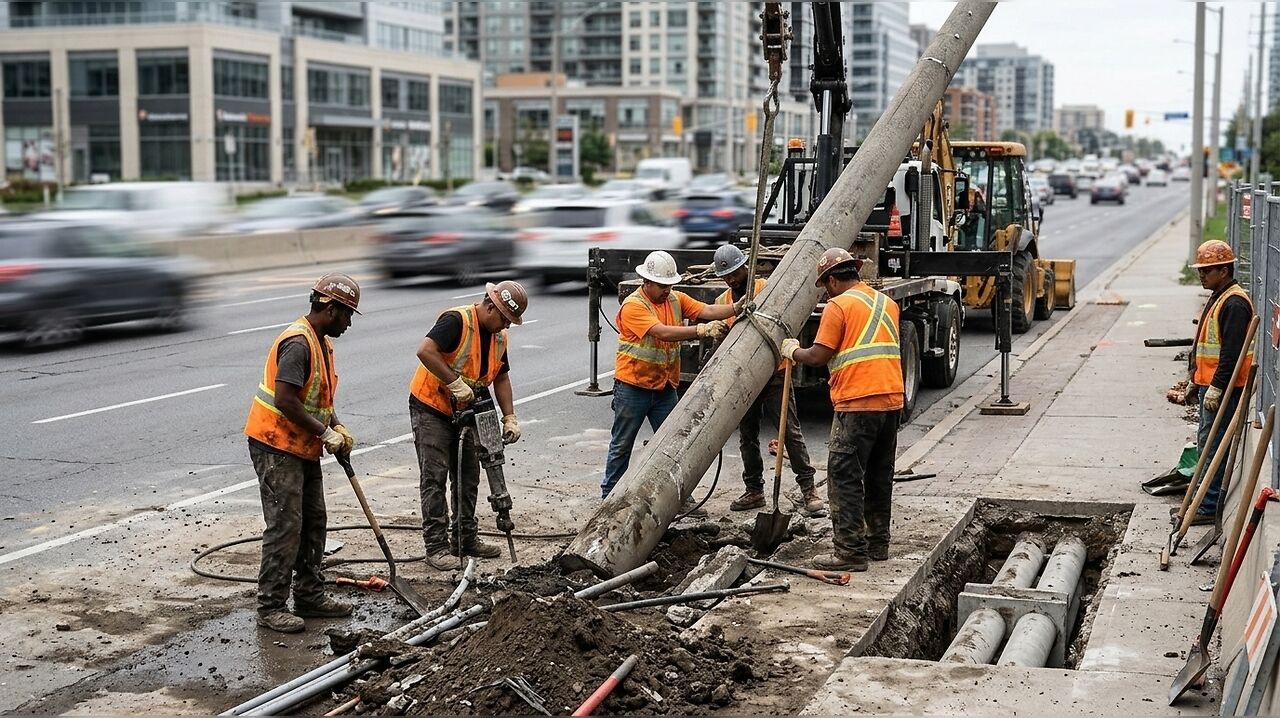 Thane Municipal Corporation begins removal of Ghodbunder Road power poles