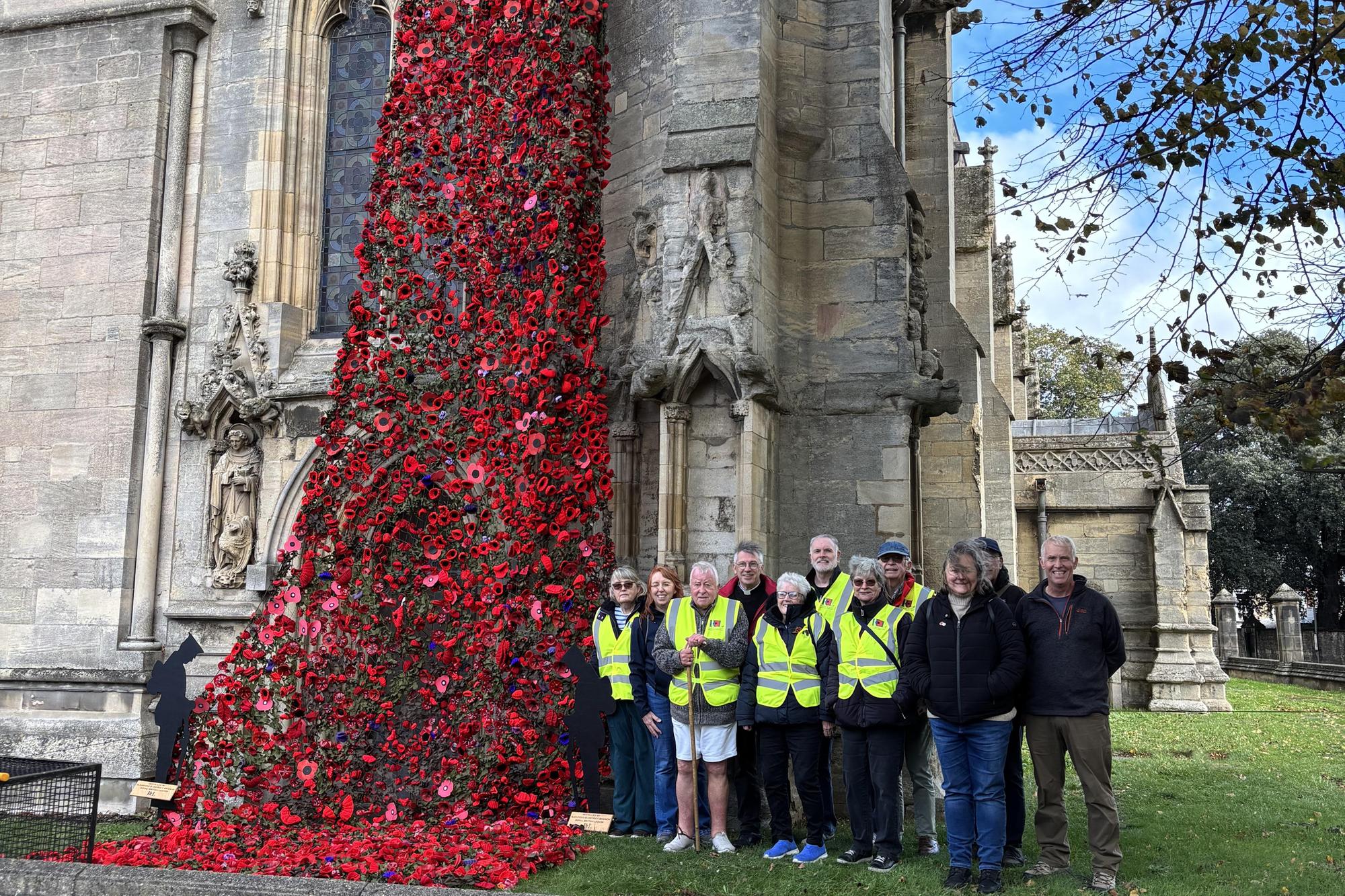 Sleaford church poppy cascade is amazing community effort