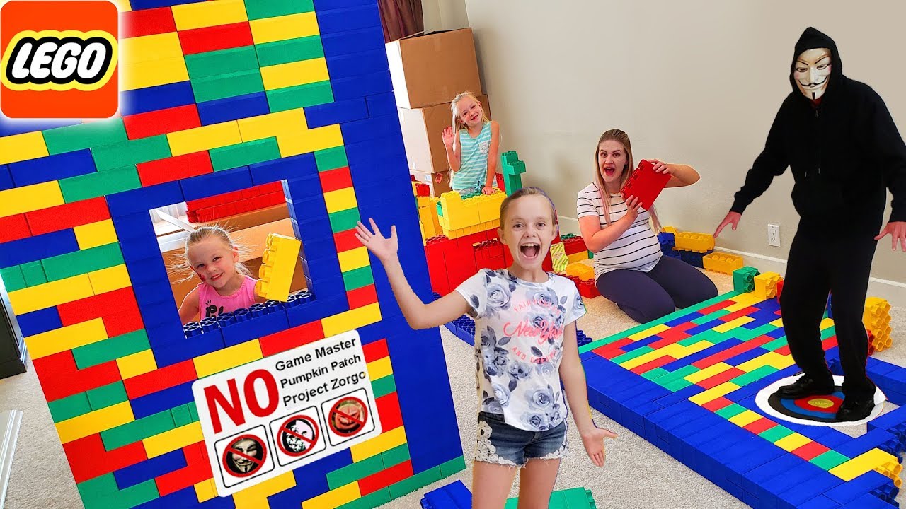 Giant Lego fort game master, escape rooms, and boys only! The movie!