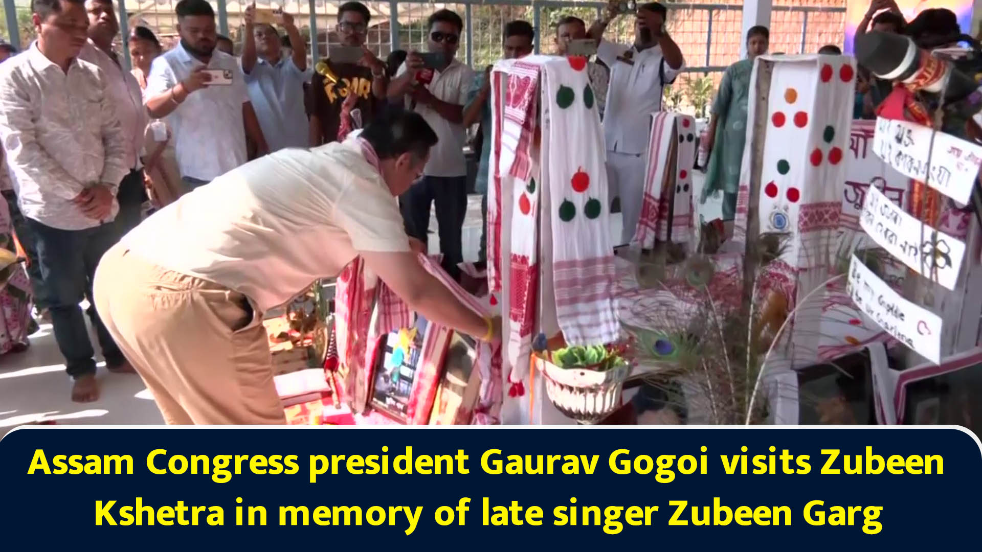 Assam Congress president Gaurav Gogoi visits Zubeen Kshetra in memory ...