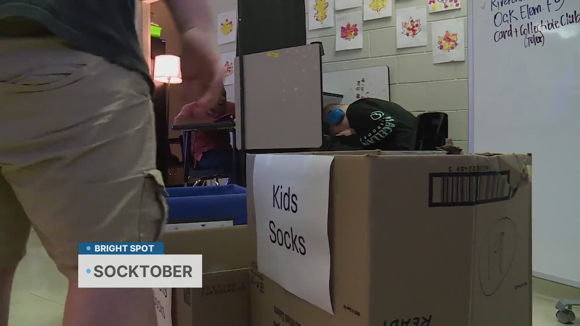 Students set goal to collect thousands of socks
