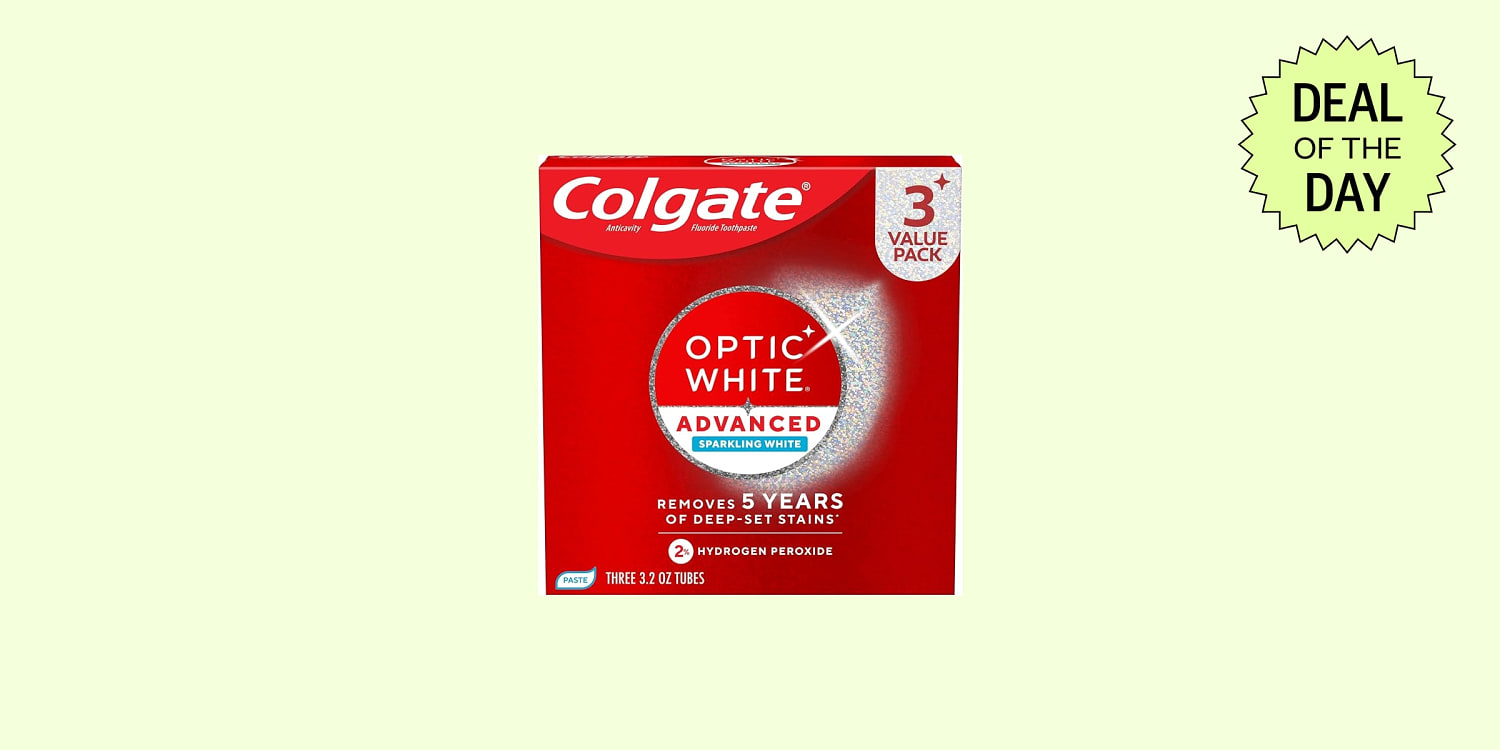 Colgate's whitening toothpaste is 47% off today, and it's not on the FDA's recall list