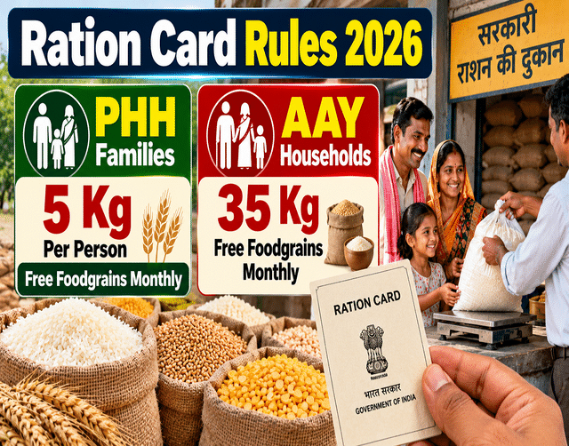 Ration card rules 2026: PHH families get 5 kg per person, AAY ...