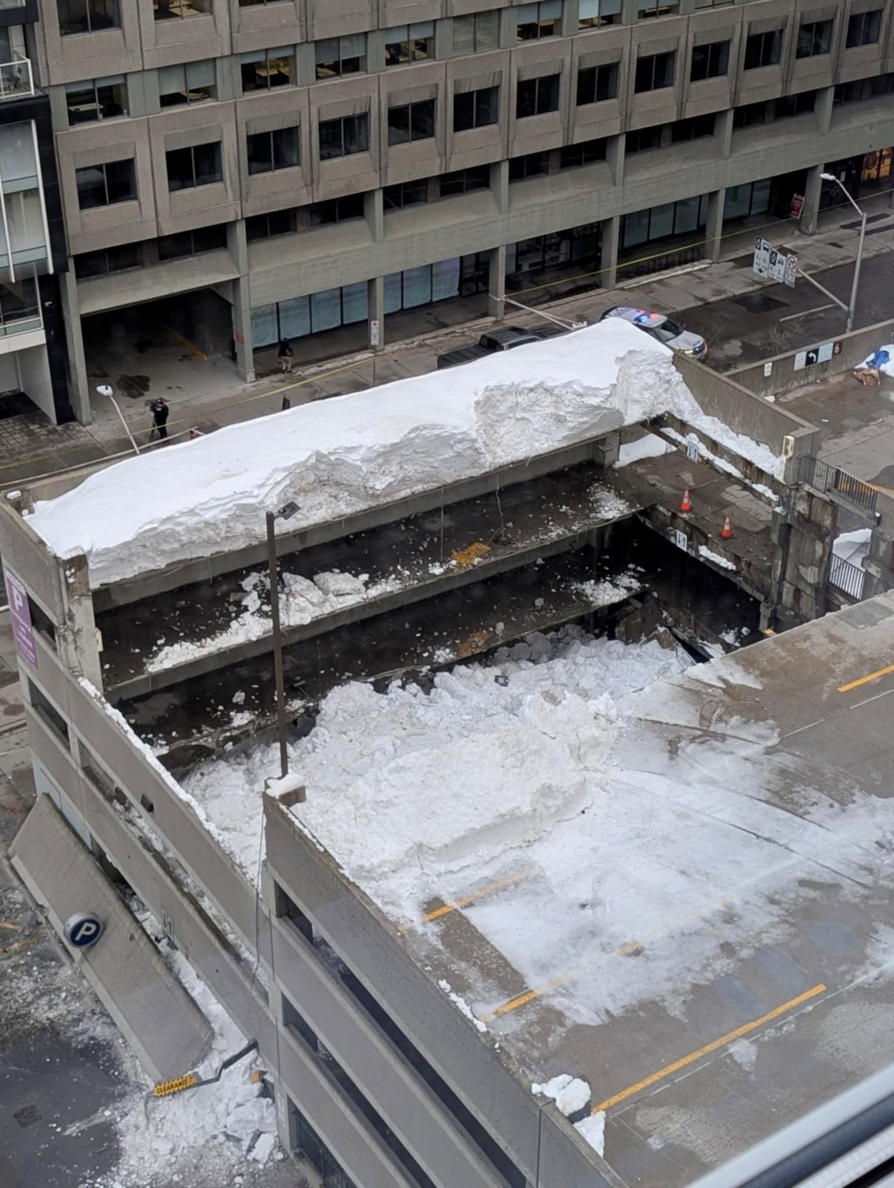 'Excessive snow loading' caused downtown parking garage's partial ...
