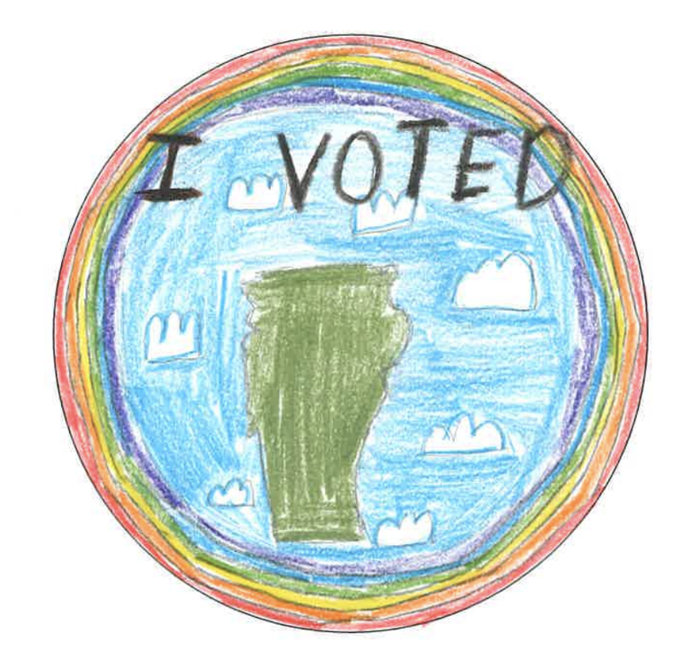 Burlington student wins Vermont's 'I voted' sticker contest