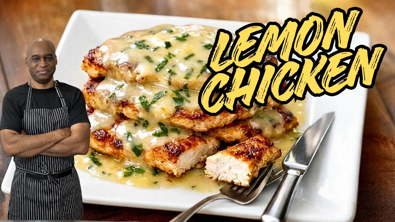 Lemon basil chicken ready before your rice finishes