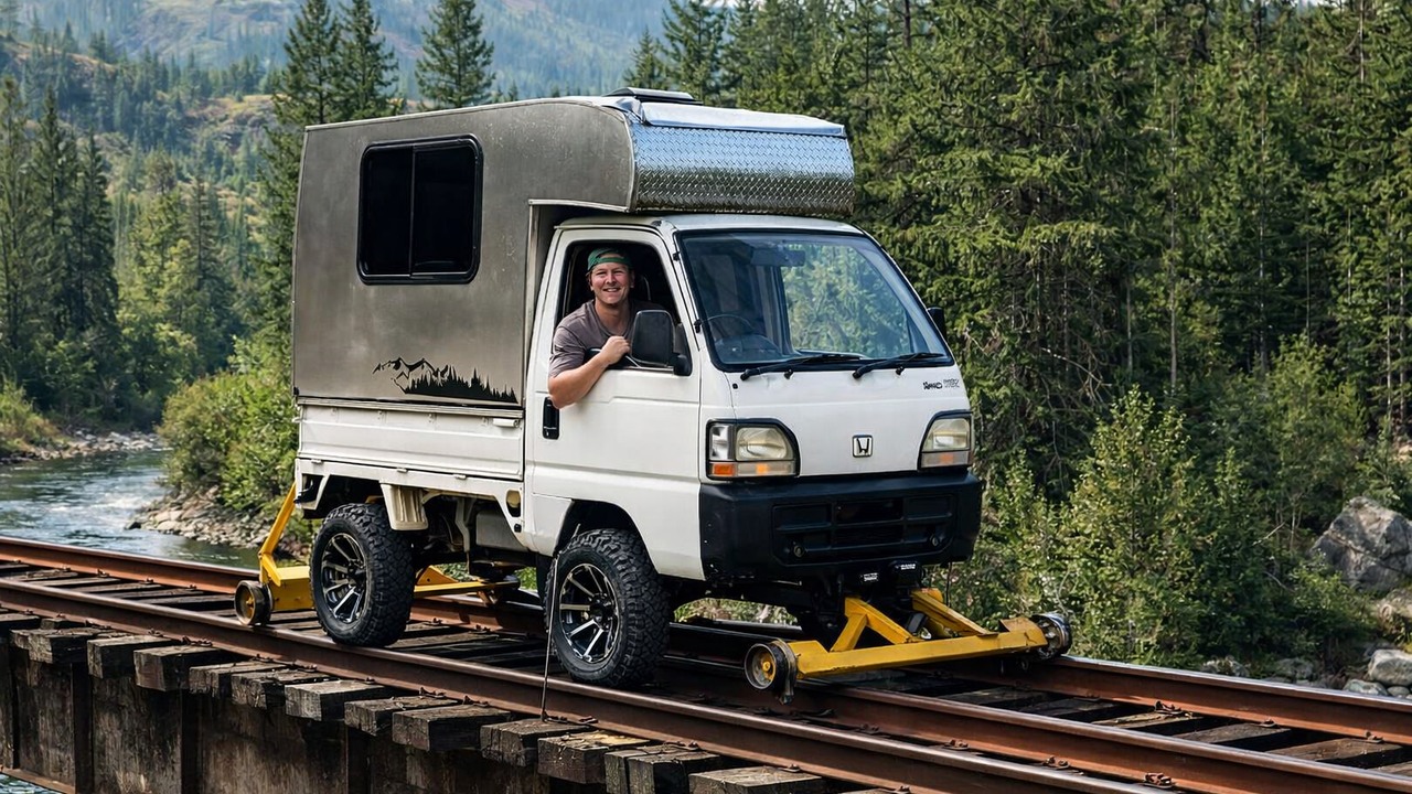 He built a truck that drives on railroad tracks - but one mistake ...