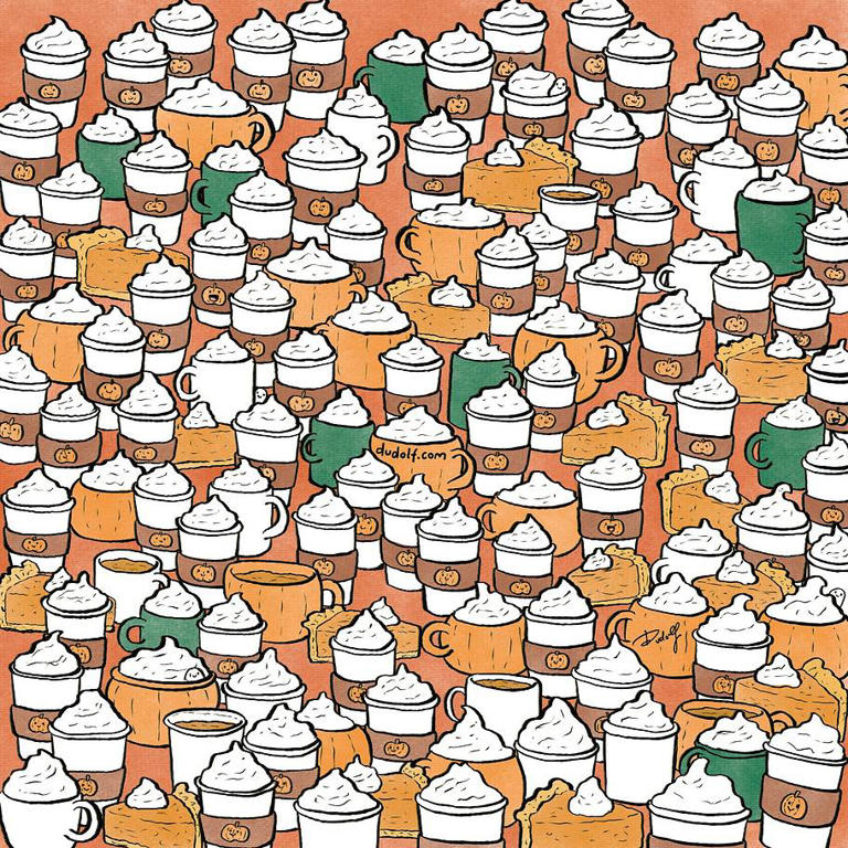 Can you spot the spirits hiding in these pumpkin spice lattes?