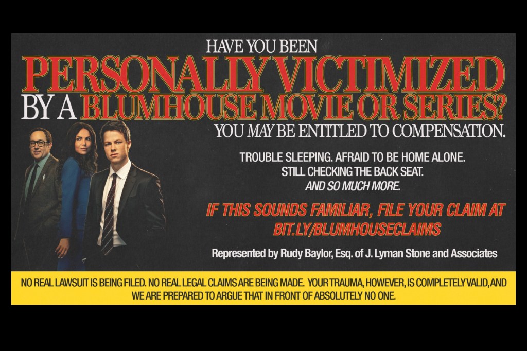 Blumhouse looking for people who feel victimized by its movies, shows