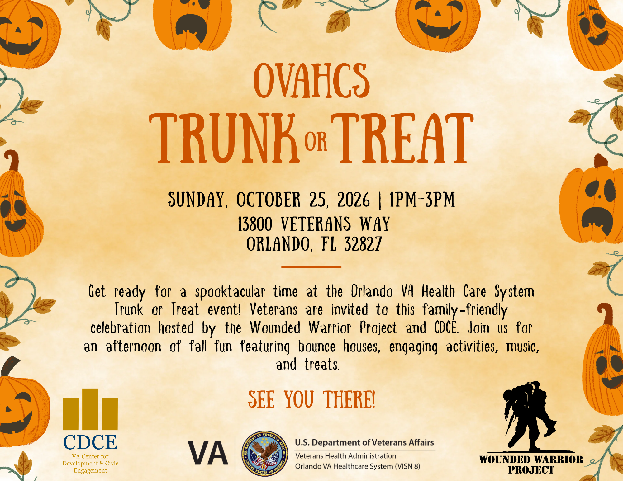 Orlando VA hosts free Halloween trunk-or-treat on Oct. 25