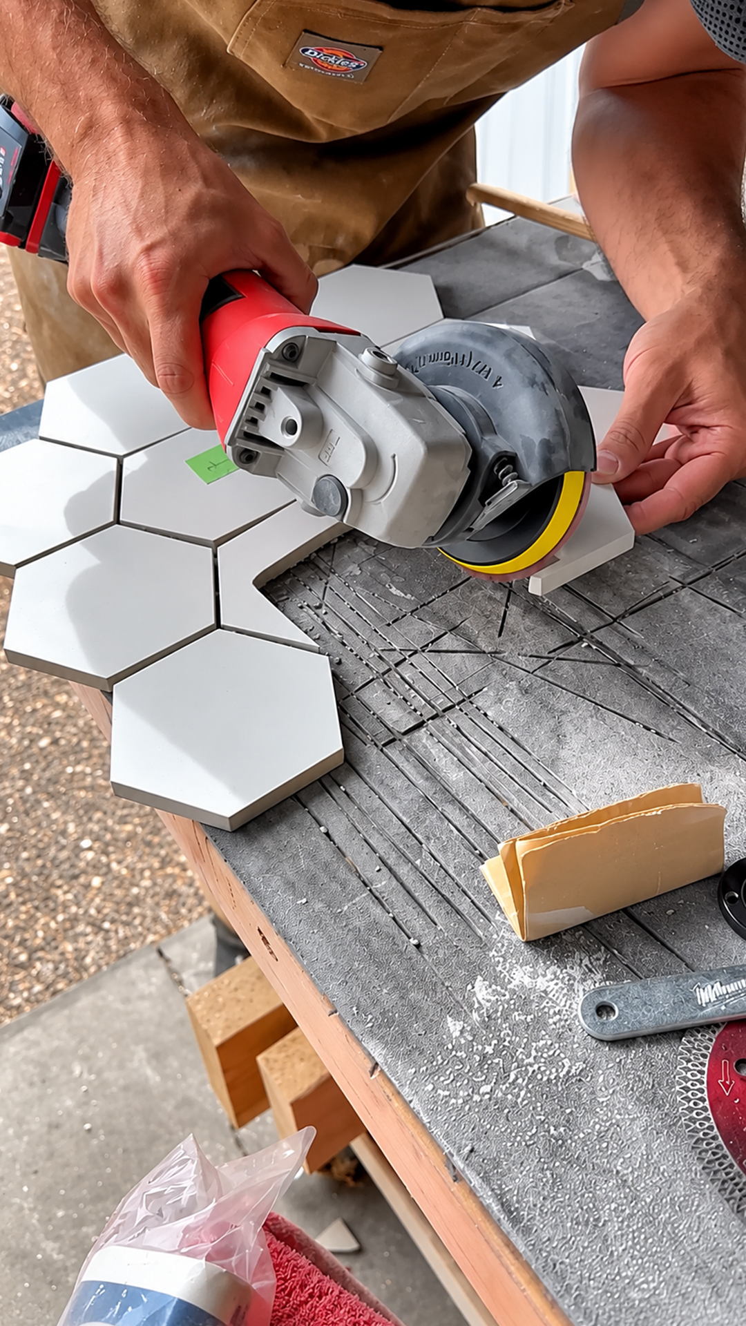Tiling a shower floor is easier than expected