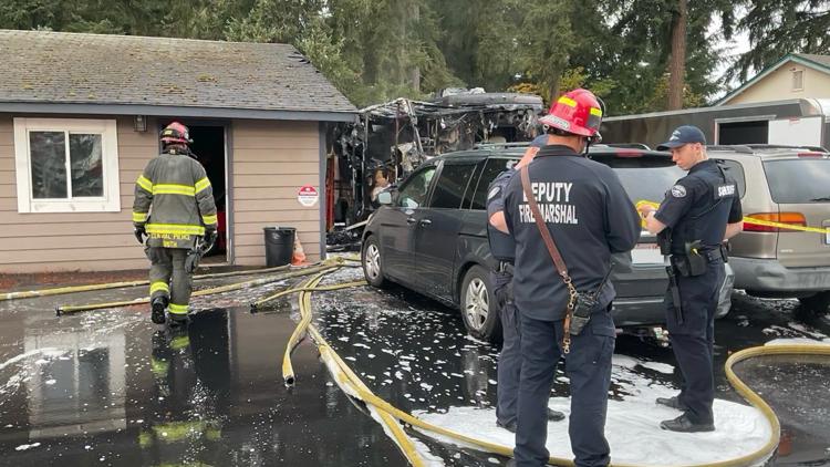 Man found dead inside motor home after fire spreads to garage, second ...